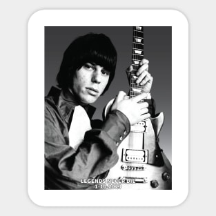 RIP jeff beck - legend never die Sticker